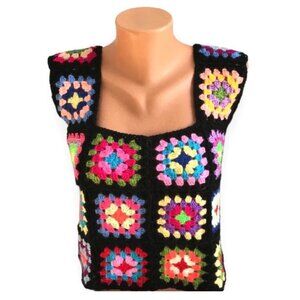 Crochet Tank Top, Granny Square